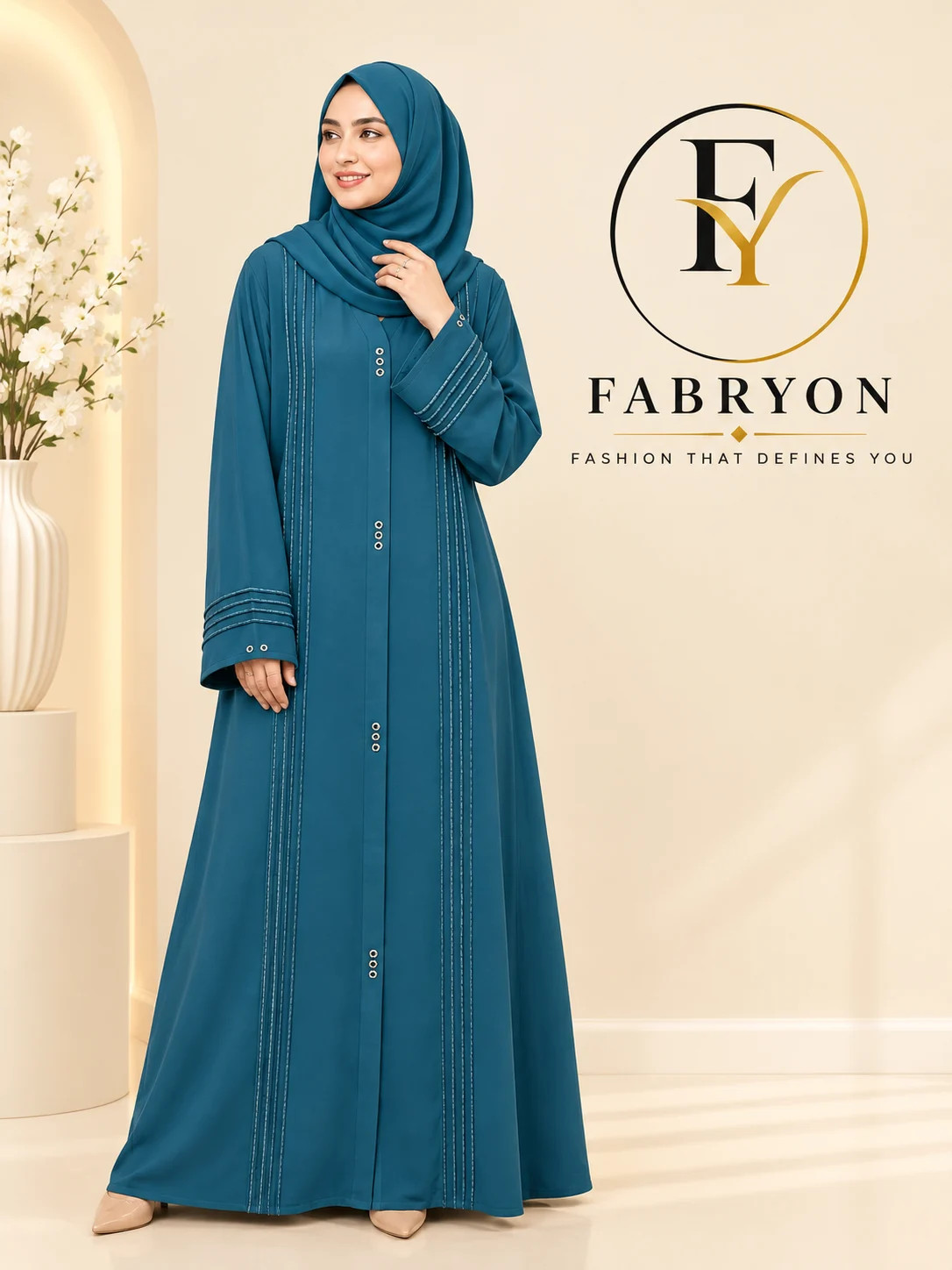 original Dubai Cherry fabric Borka